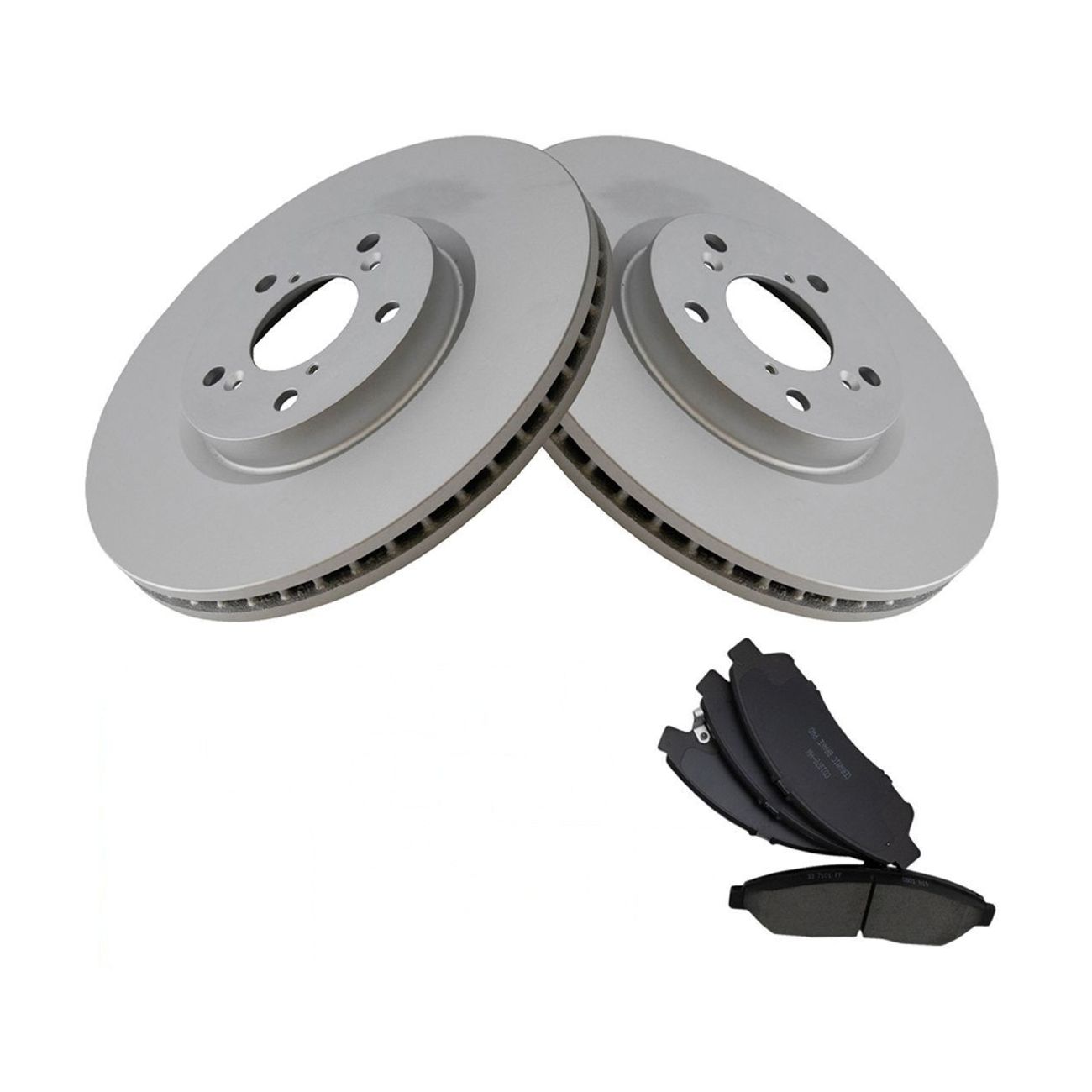 Front Ceramic Brake Pad & Coated Rotor Kit W/Chemicals For Honda Pilot SUV