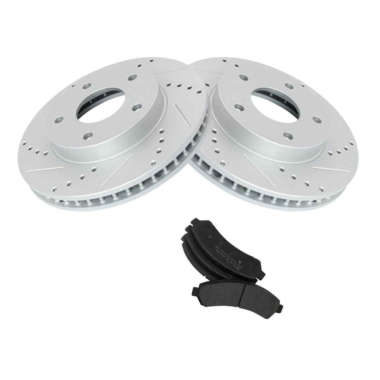 Posi Metallic Brake Pad & Performance Drilled Slotted Rotor Front Kit