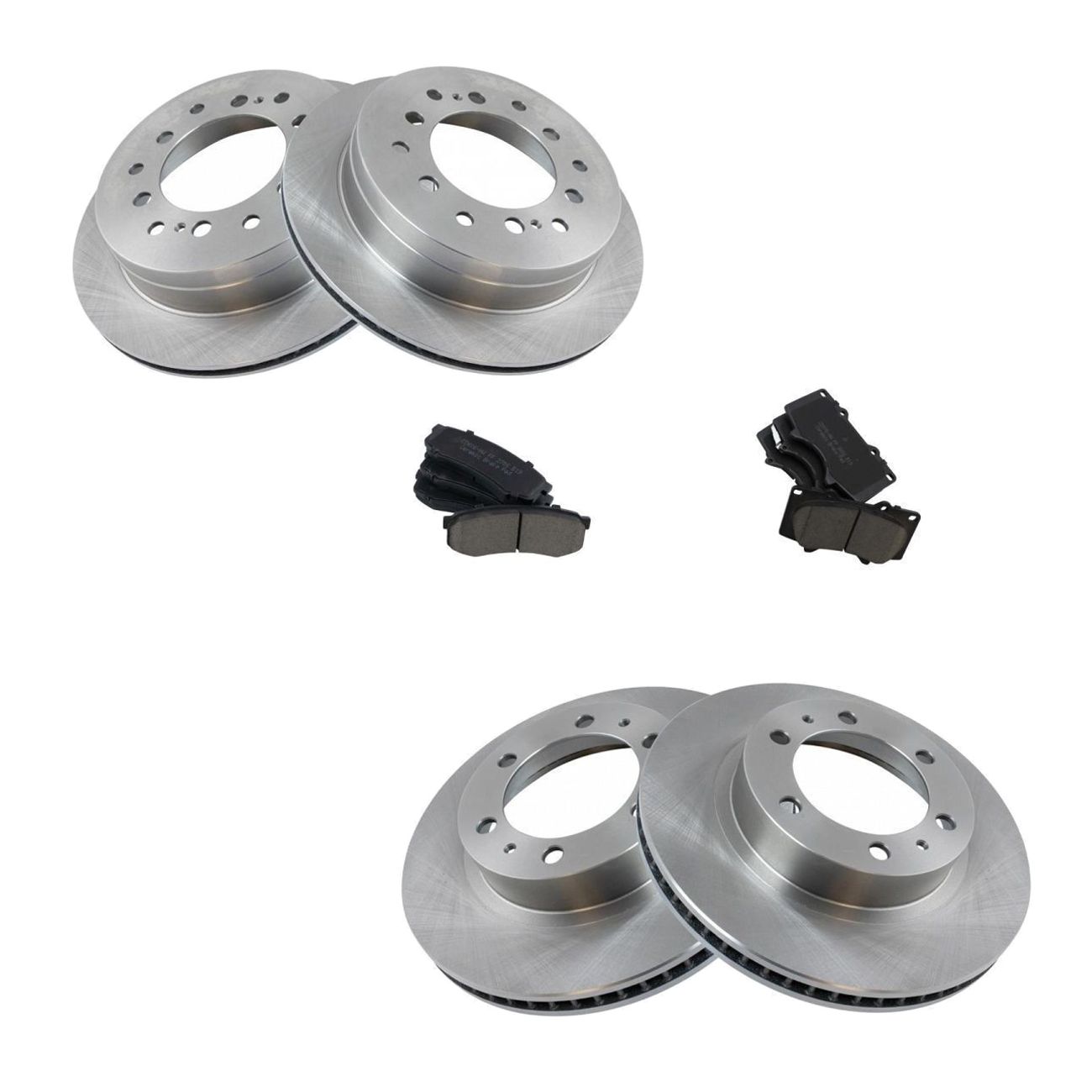 Front & Rear Posi Ceramic Brake Pad & Rotor Kit For Toyota Truck SUV