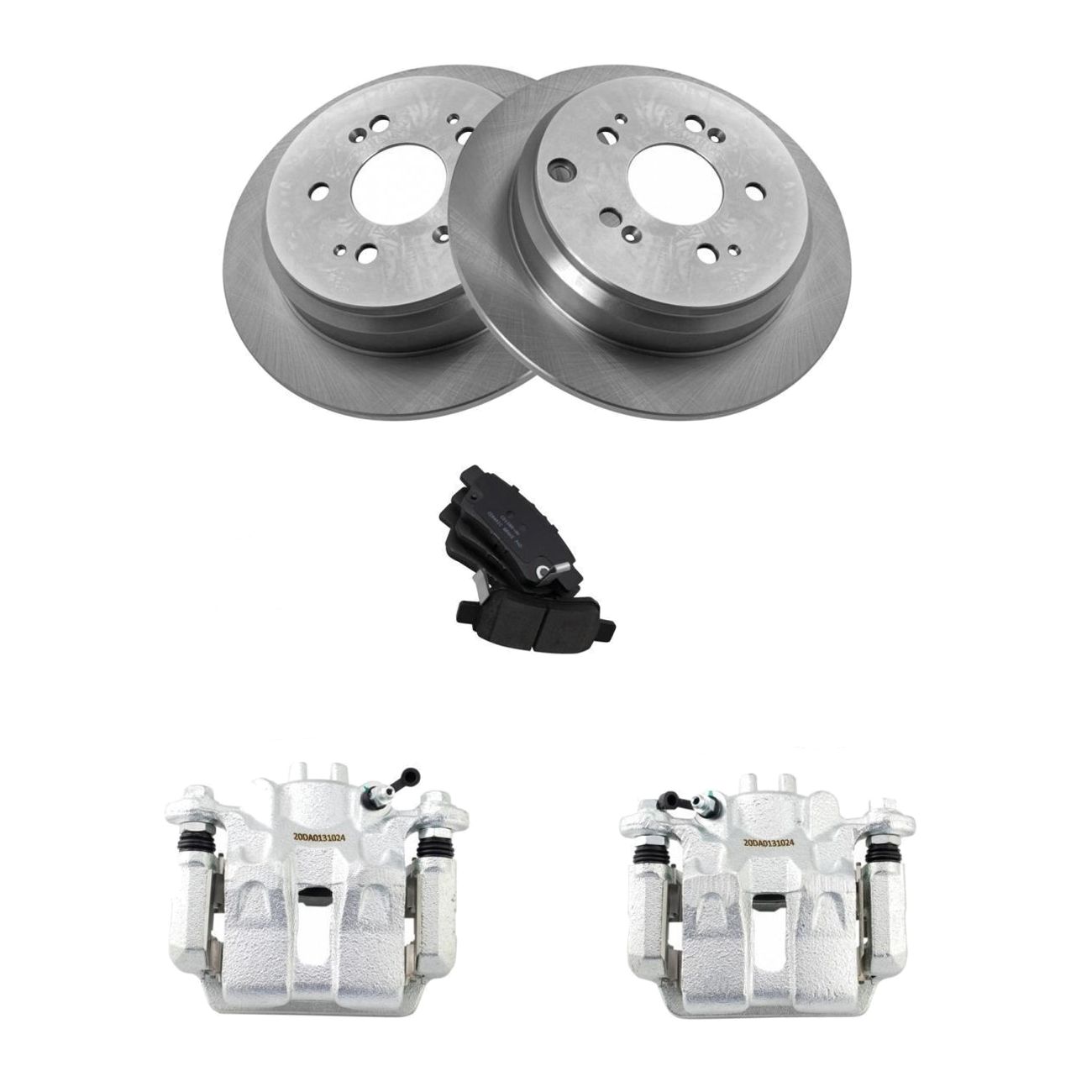 For Honda Odyssey Rear Posi Ceramic Brake Pad Rotor & Caliper Kit W/Chemicals