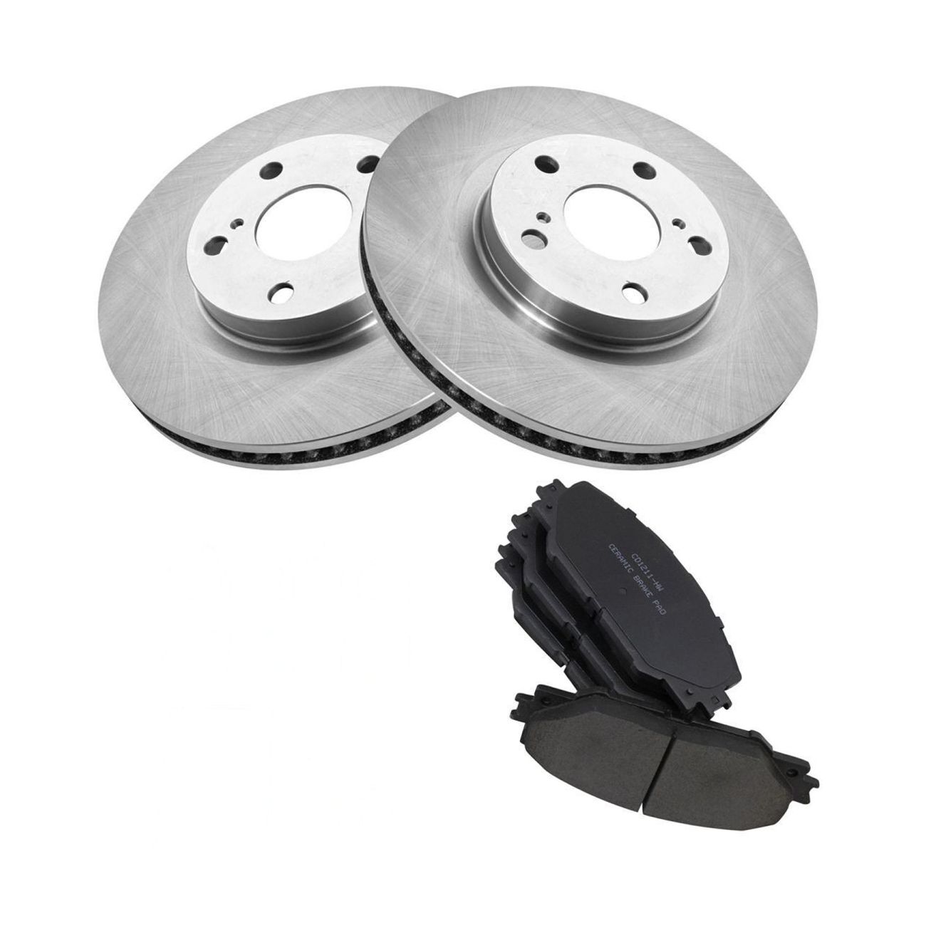 For Corolla IM Matrix RAV4 Vibe TC Front Ceramic Brake Pad Set & Rotor Set