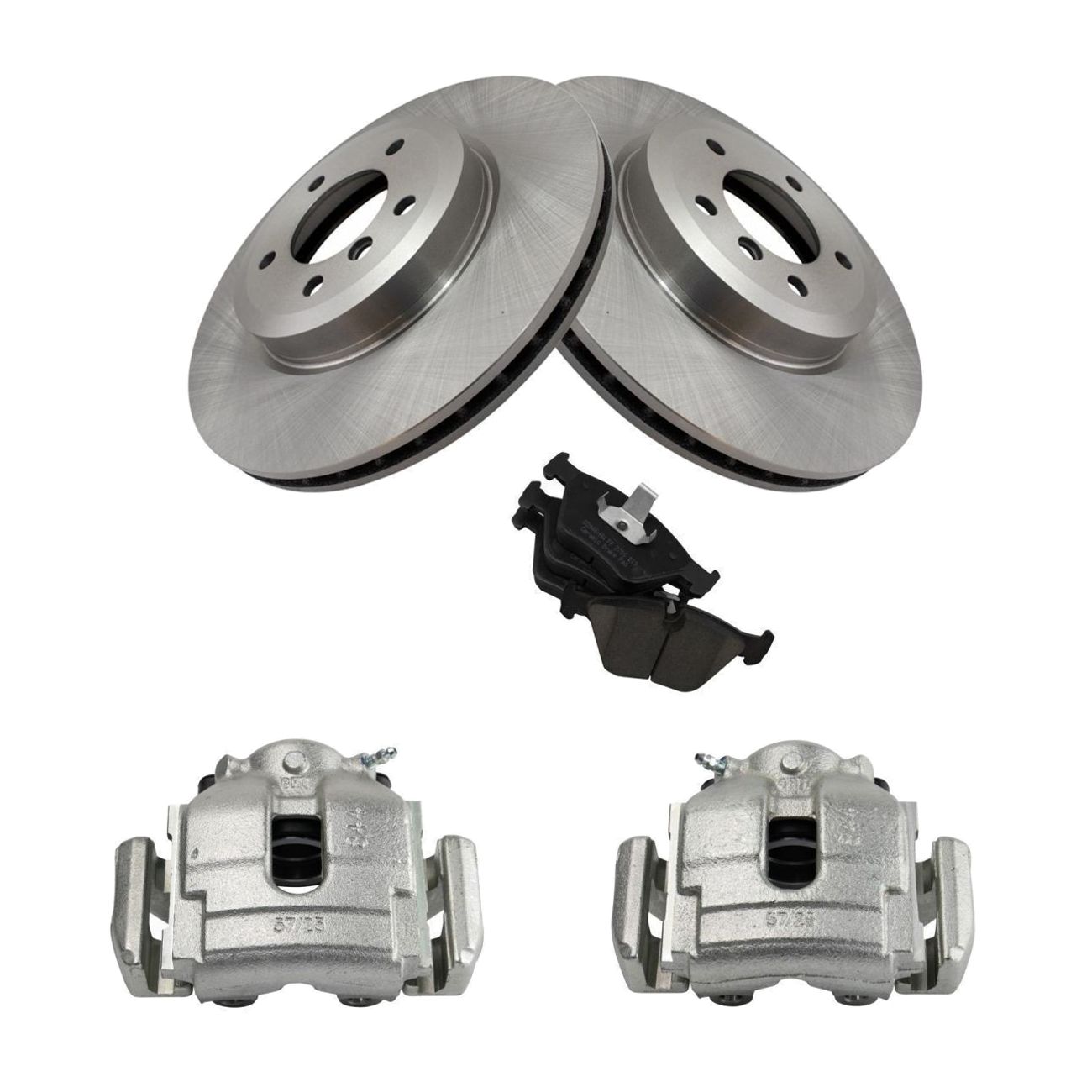 For 01-06 330Ci 01-05 330i 01-05 330xi Front Brake Calipers Ceramic Pads Rotors