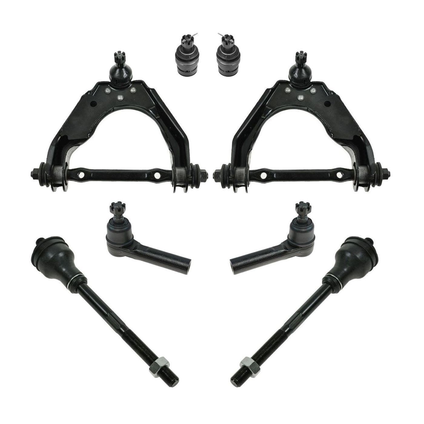 Control Arm Ball Joint Tie Rod End Steering Suspension Kit Set 8pc For 4WD