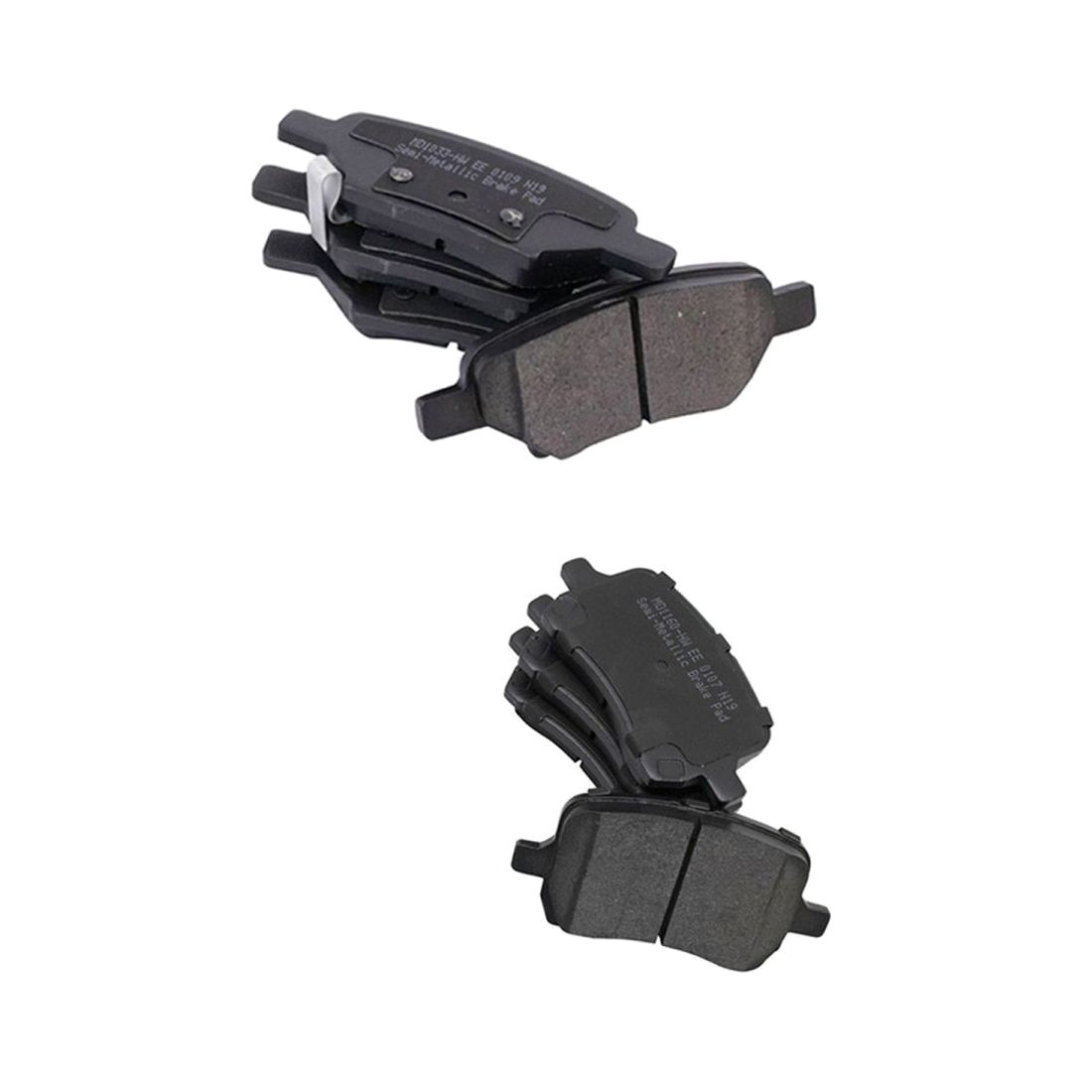 Front & Rear Semi Metallic Brake Pad Kit W/Fluids For Chevy Pontiac Saturn