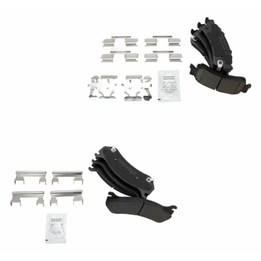 Posi Semi-Metallic Brake Pad Front & Rear Kit For Cadillac Chevrolet GMC