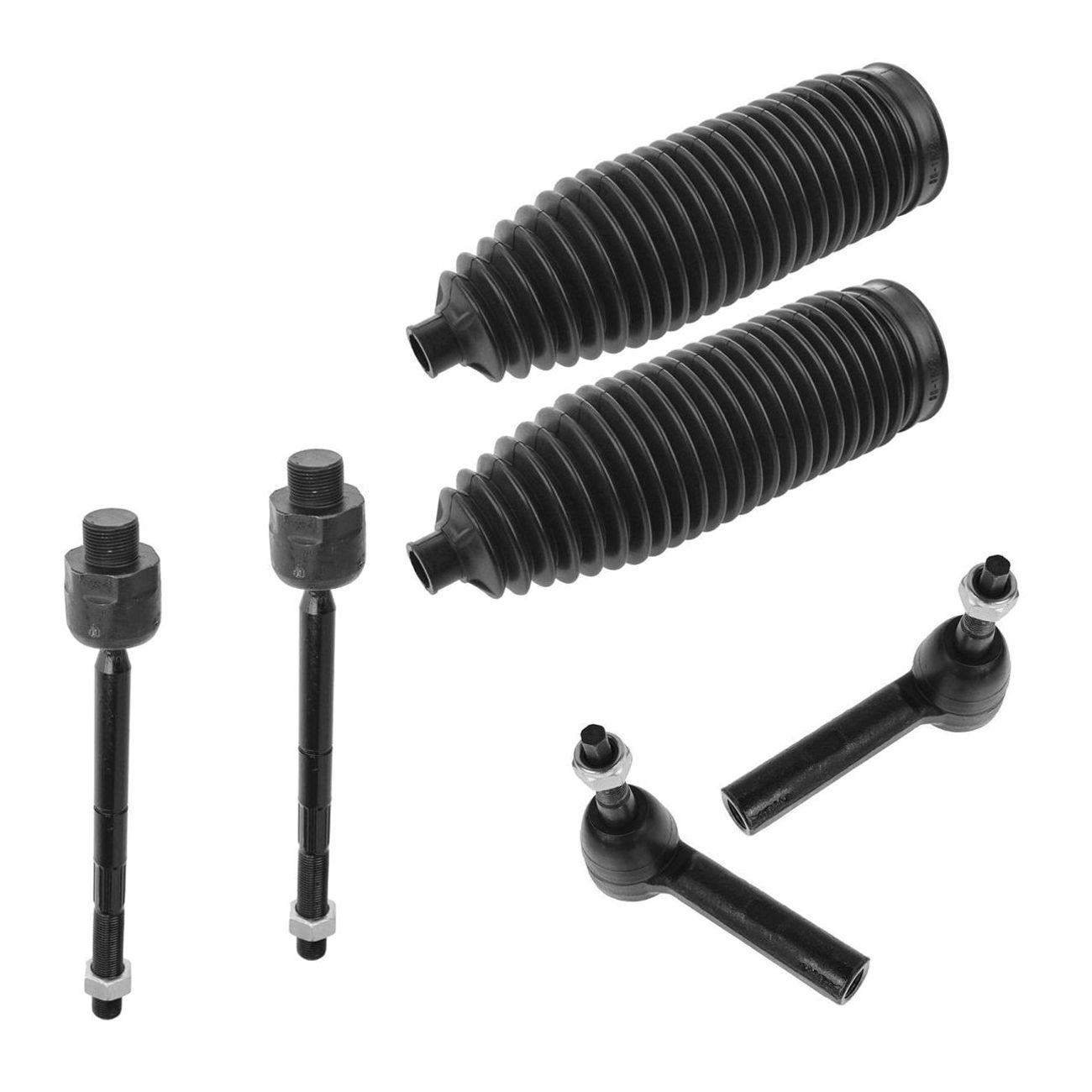 For Dodge Dakota Durango 6pc Kit Inner Outer Tie Rod End Rack Boot Bellow