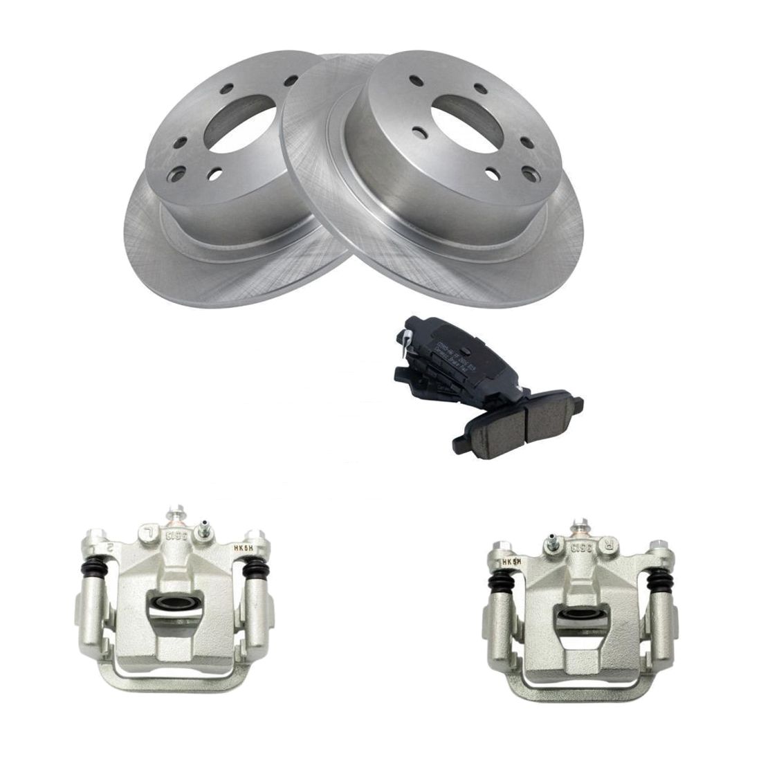 For 2007-2012 Altima 2007-2008 Maxima Rear Brake Rotor Ceramic Pad & Caliper Kit