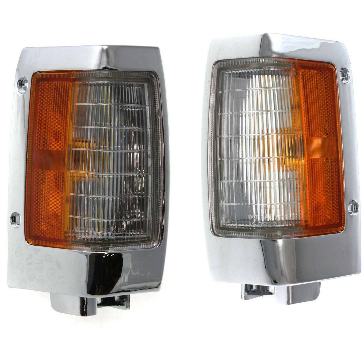 Chrome Parking Corner Side Marker Signal Light Lamp Pair Set For D21 Pickup