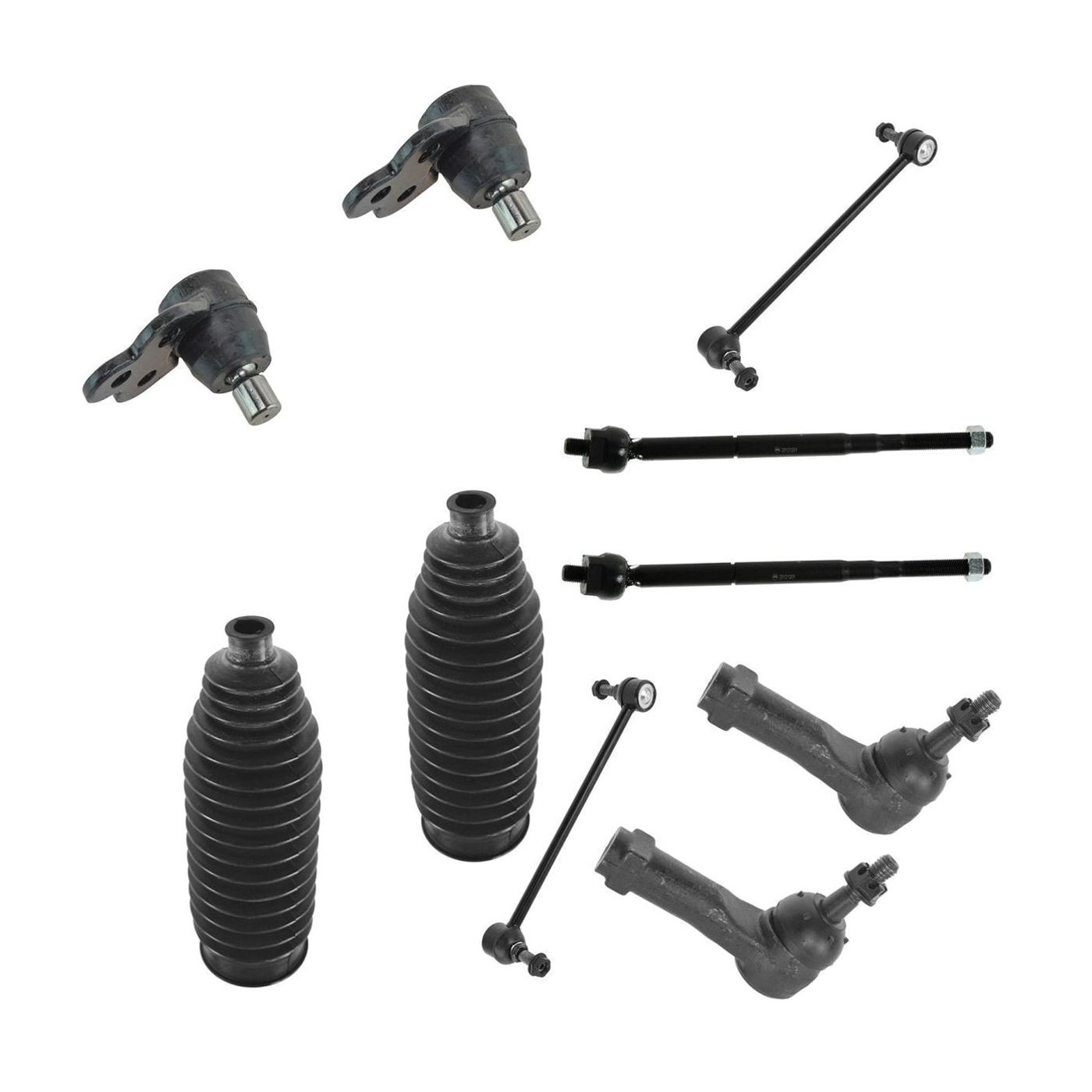 Front Ball Joint Tie Rod End Sway Bar Boot Steering Suspension Kit