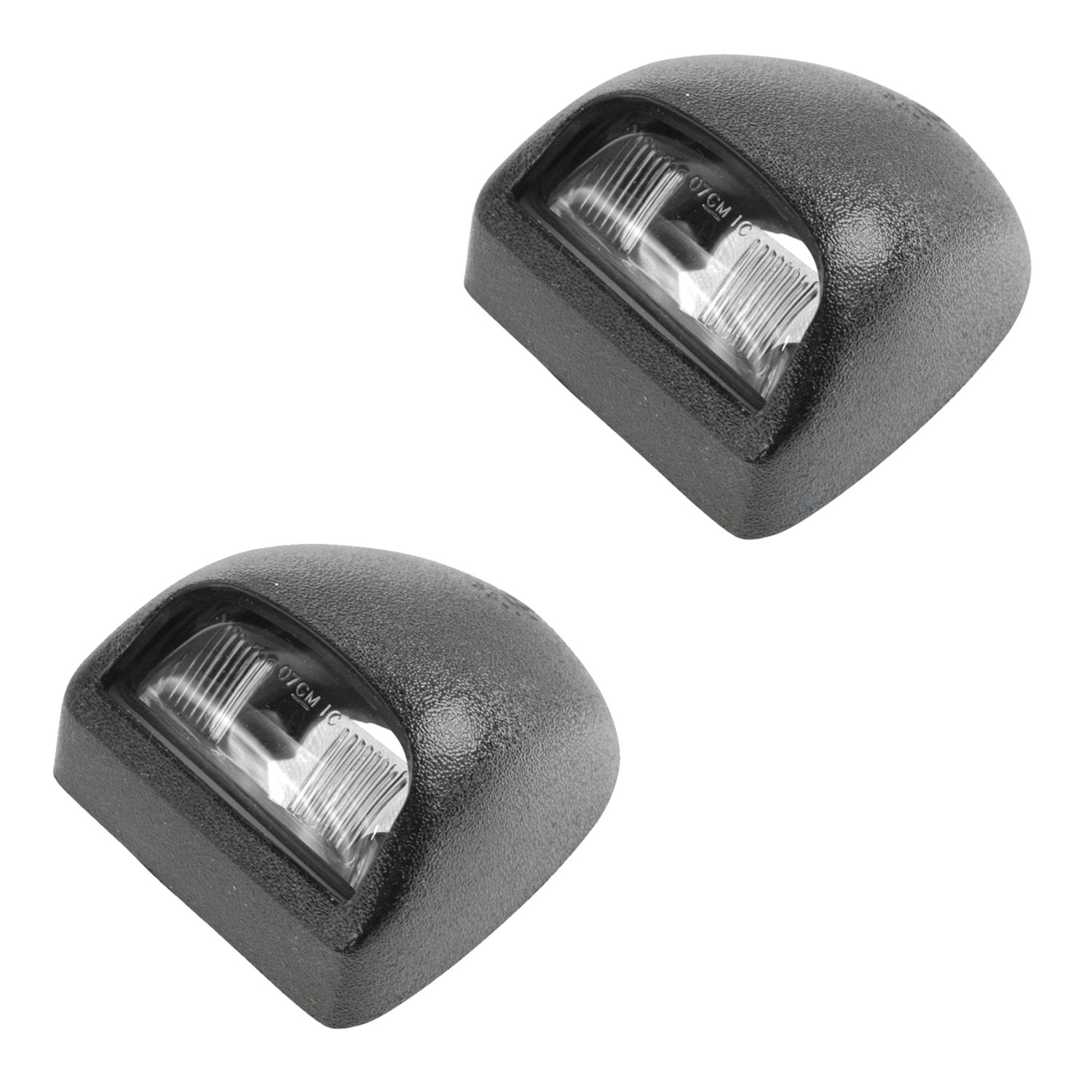 License Plate Light Lamp Set Of 2 LH & Textured Black For Chevy GMC