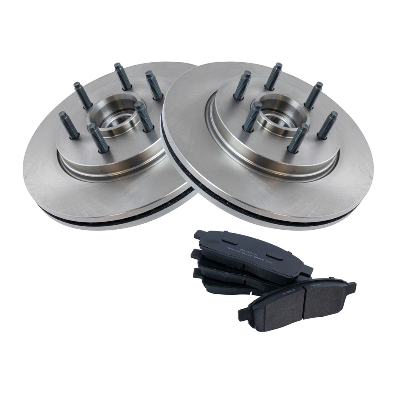 Front Posi Metallic Brake Pad & Rotor Kit For 04-08 F-150 06-08 Mark LT 2WD