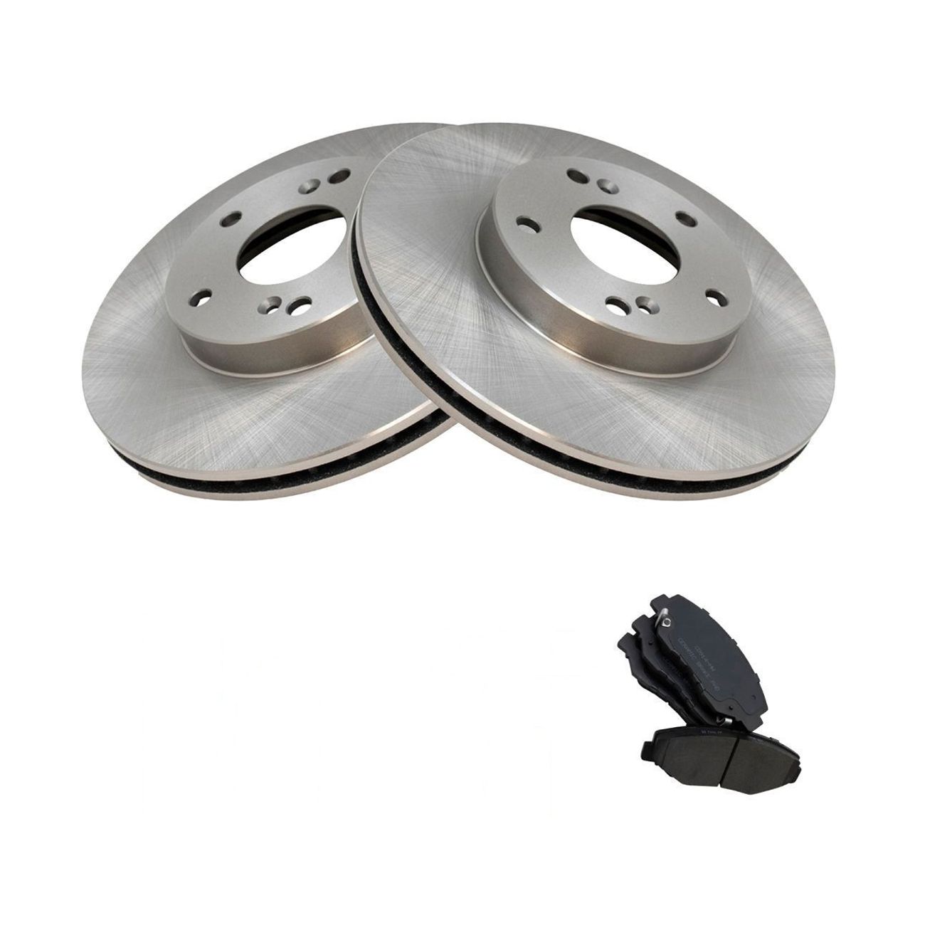 Front Ceramic Brake Pad & Rotor Kit W/Fluids For Honda Accord Civic Element