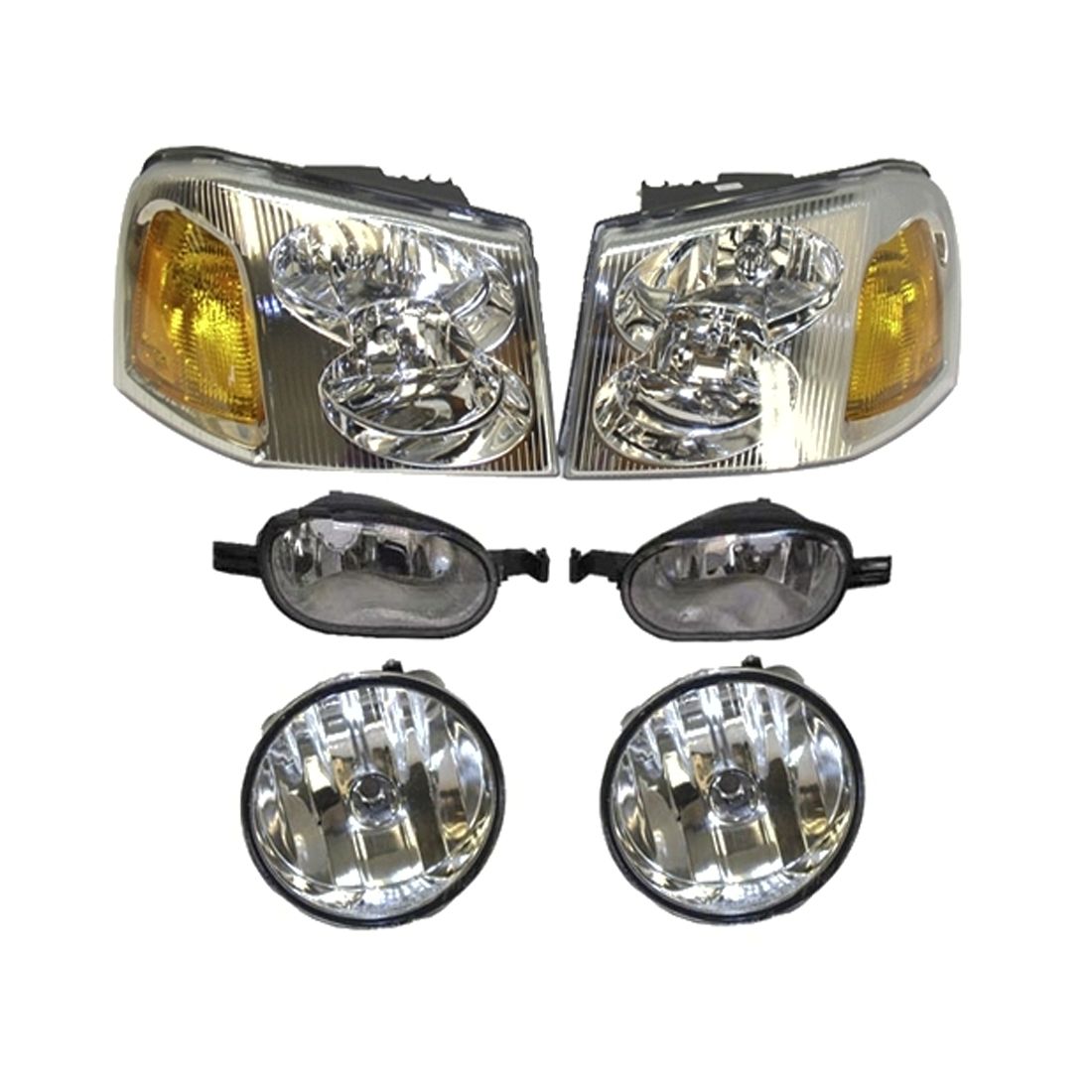 For 2002-2009 GMC Envoy SLE Sport Utility Headlight Corner Light Fog Light 6pcs