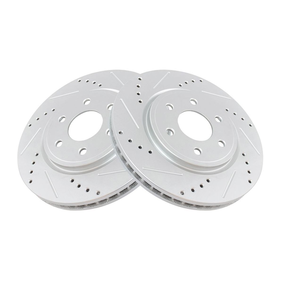 Brake Rotor Drilled & Slotted Front Coated For Nissan