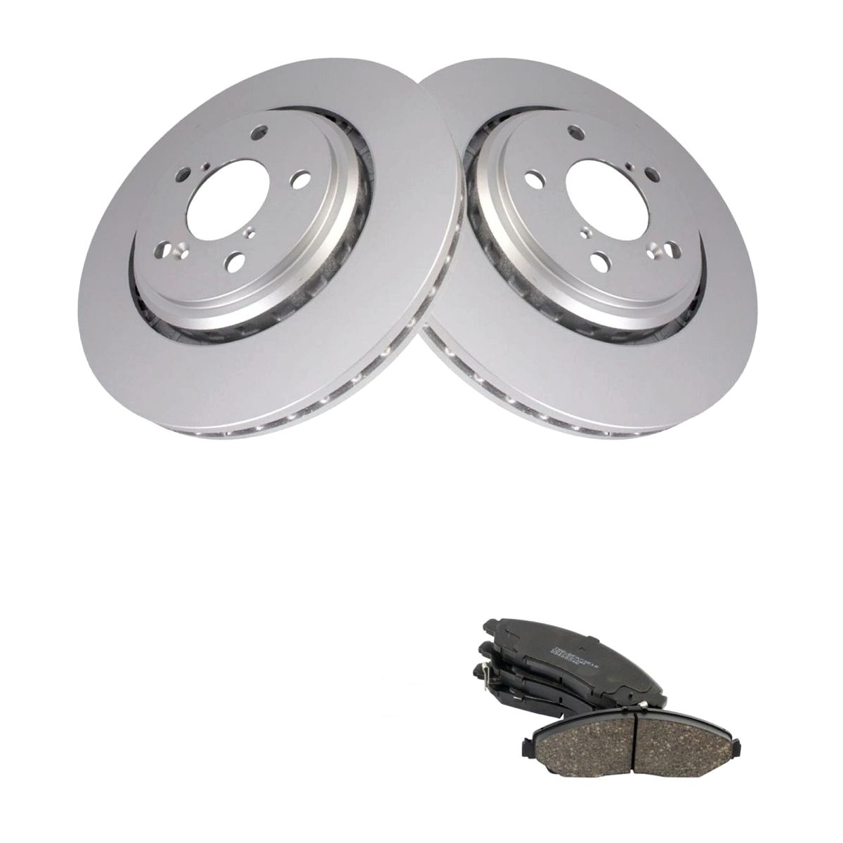 Front Ceramic Brake Pad & Coated Rotor Kit W/Fluids For Honda Acura
