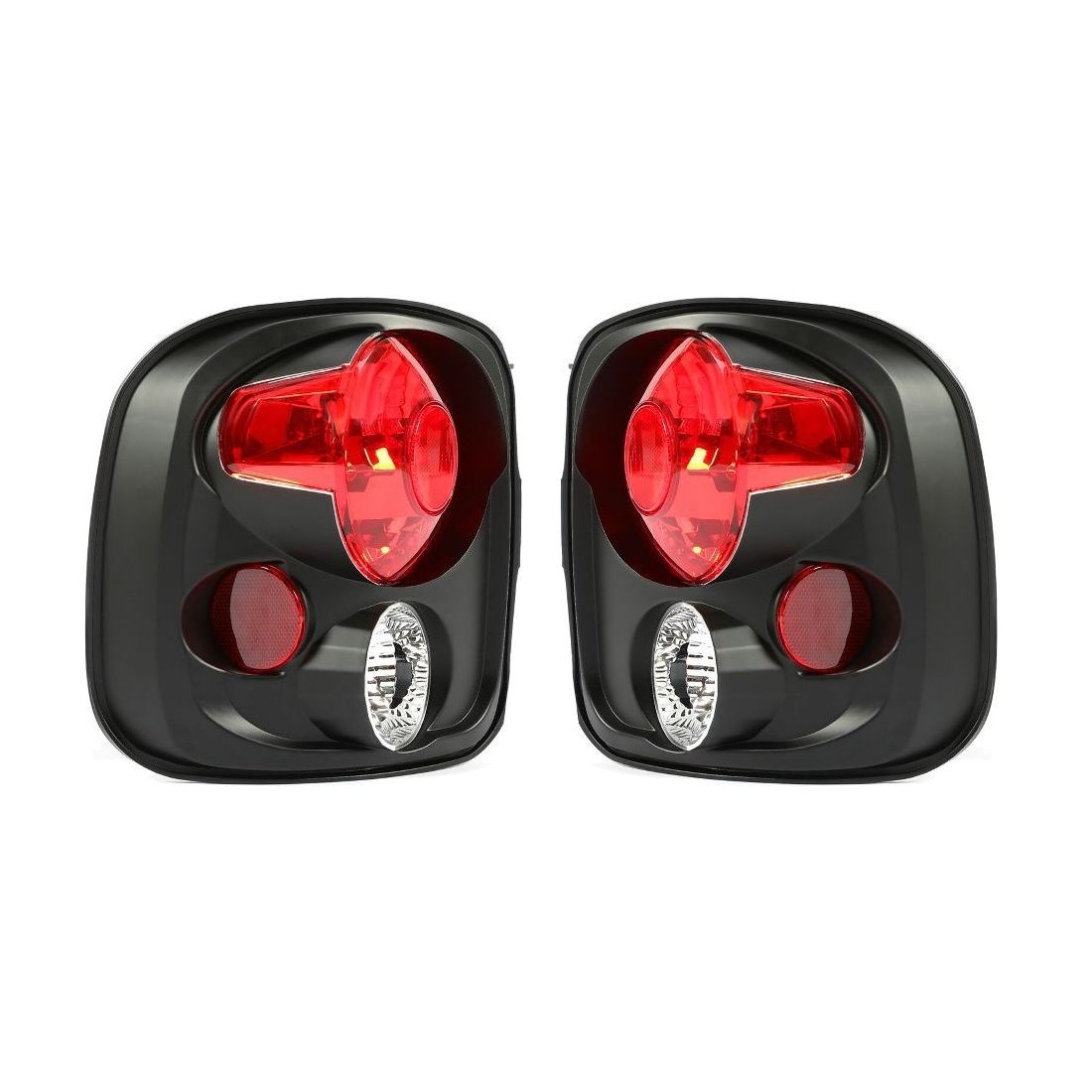 For Sierra Silverado Stepside Black Rear Tail Brake Lights Lamp Left+Right