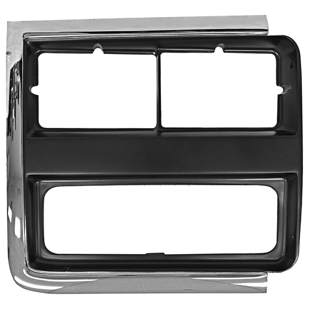 For 1989-1991 Chevrolet GMC PU Chrome/Silver Headlamp Door Dual Rect Right Side
