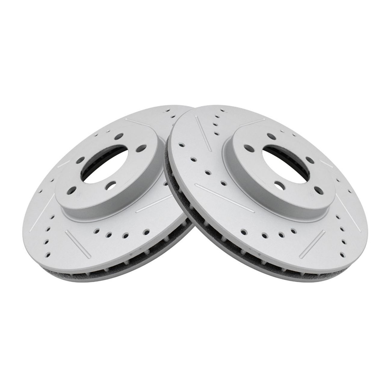 Brake Rotor Drilled Slotted Front Coated