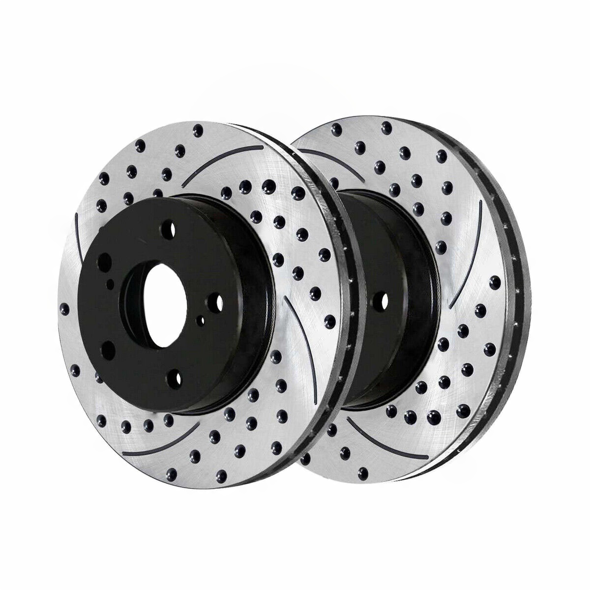 Front Drilled Slotted Brake Rotors Pair 2 For Lexus Pontiac Scion Toyota LR