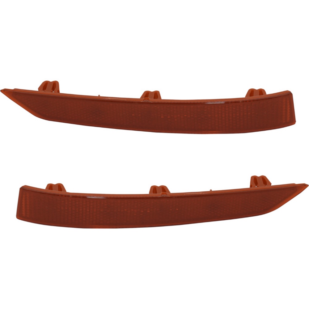 Pair Bumper Face Bar Reflectors Light Lamp Set Of 2 Rear Driver & Passenger Side