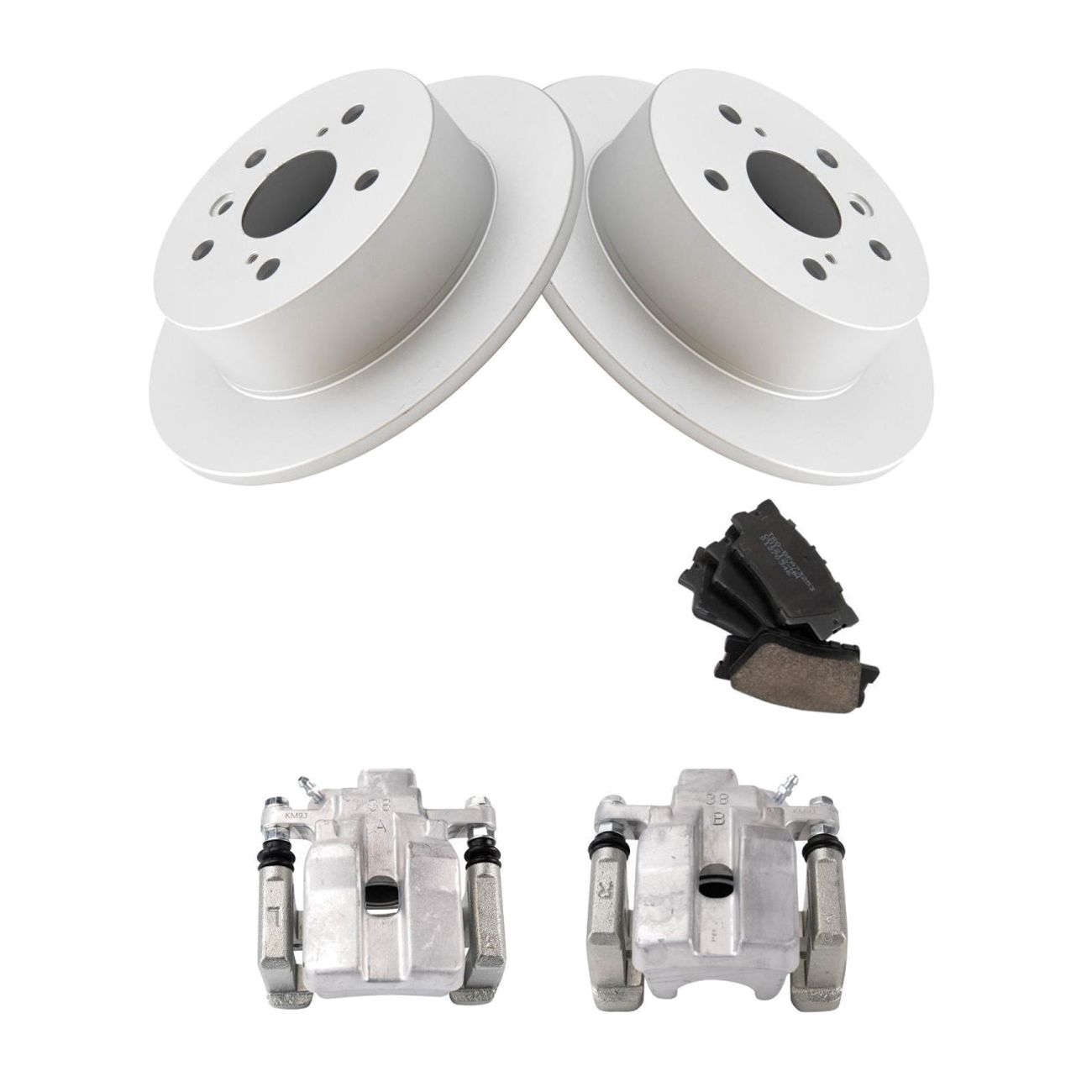 For Toyota 13-15 Avalon 12-17 Camry Rear Brake Calipers Ceramic Pads & Rotors