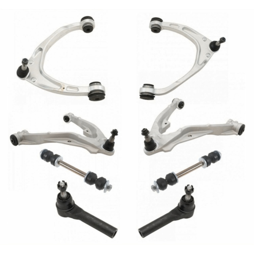 8 Piece Steering & Suspension Kit Control Arms Ball Joints Tie Rods End Links T7