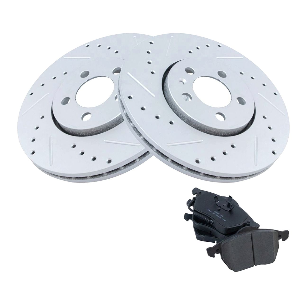 Front Ceramic Brake Pad & Performance Rotor Kit For VW Jetta Beetle Golf