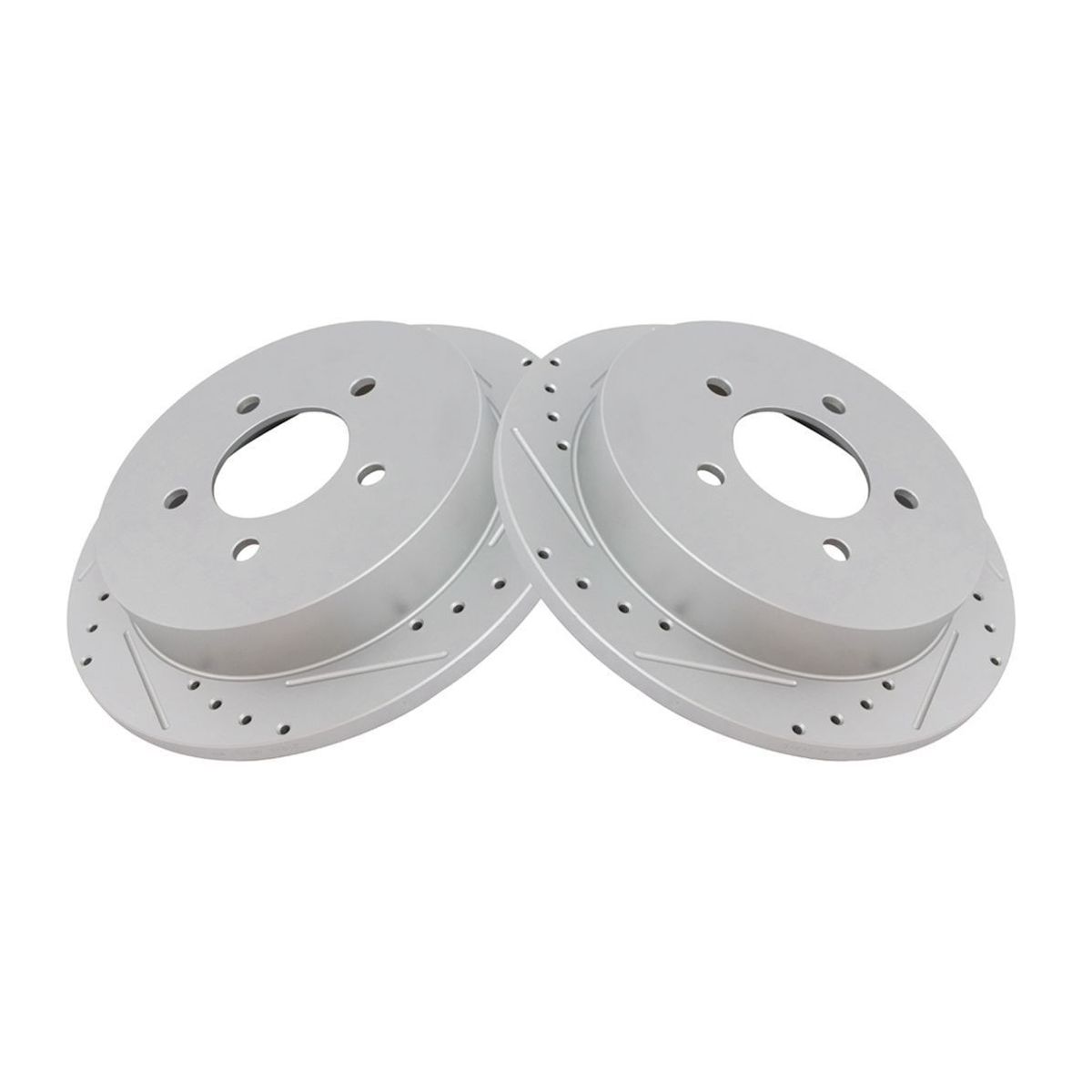 For Ford Lincoln Drilled Slotted Rear G-Coated Brake Rotor