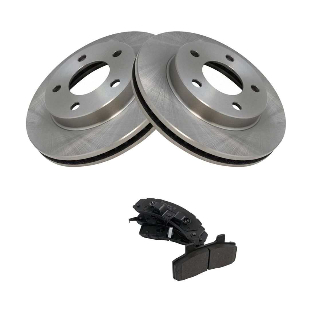 Front Metallic Brake Pad & Rotor Kit W/Fluids For Buick Chevy Olds Pontiac