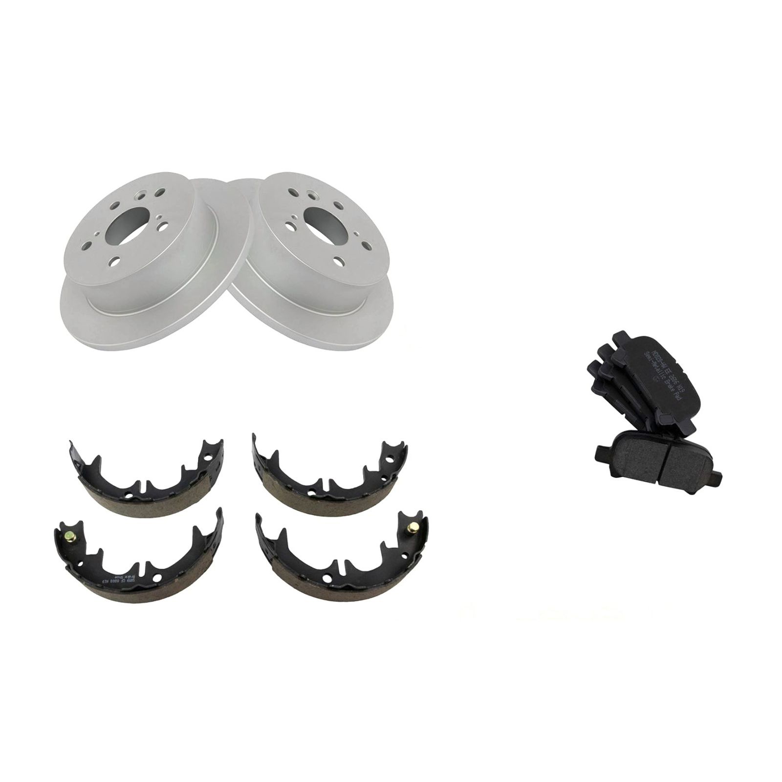 Rear Metallic Pad & Coated Rotor Emergency Brakes Kit For Toyota