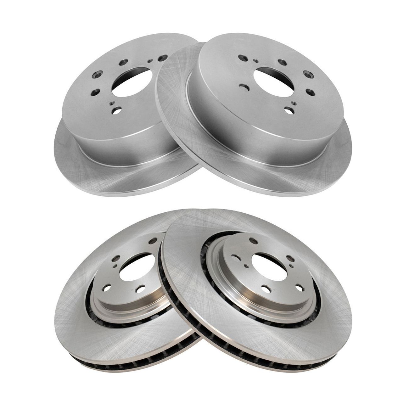 Front & Rear Disc Brake Rotor Kit Set Of 4 For Sienna Highlander RX350 RX450