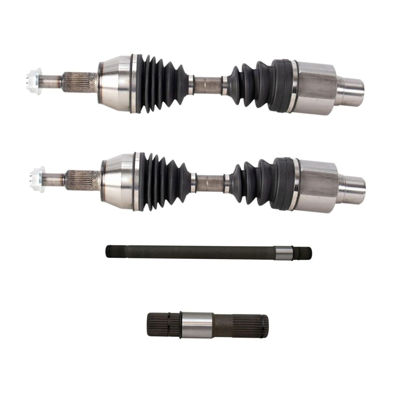Front Inner Outer CV Axle Intermediate Stub Shaft LH 4pc Set For Dakota