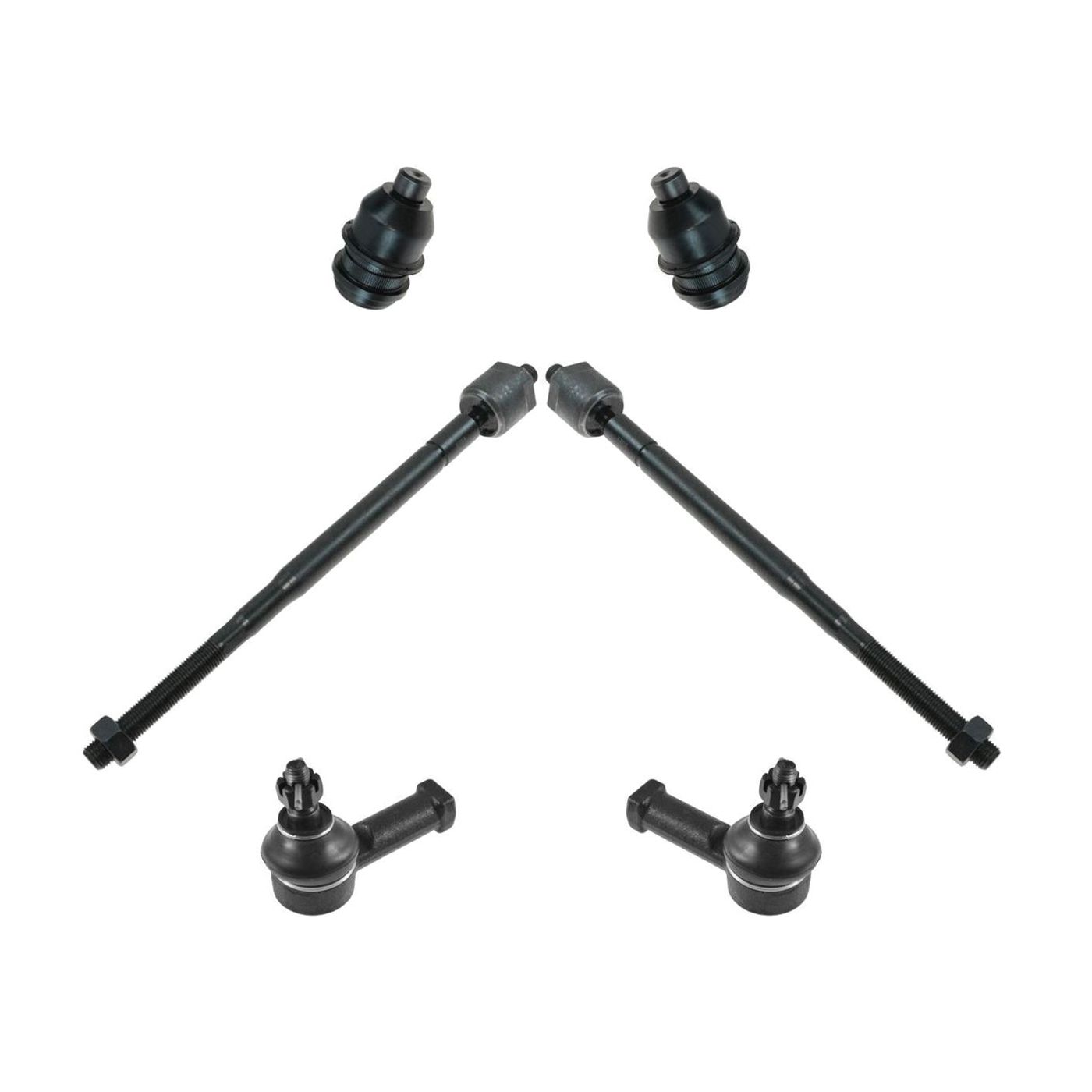 6pc Steering & Suspension Kit Inner Outer Tie Rods W/ Lower Ball Joints