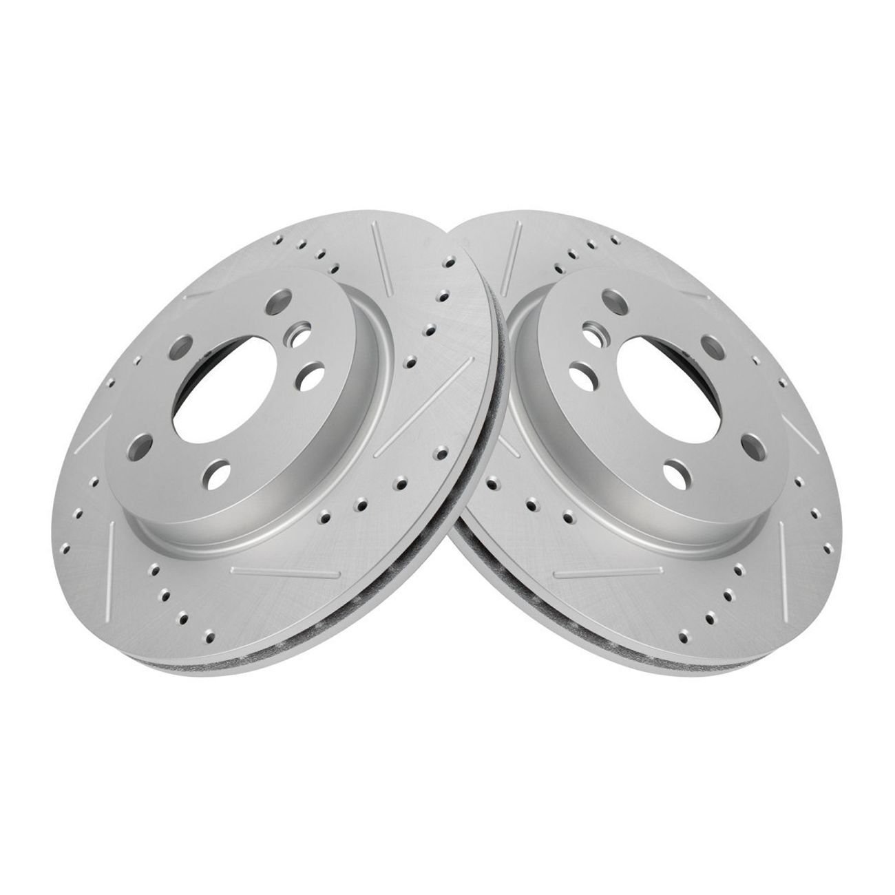 For Mini 2014-2020 Cooper Base Front Drilled Slotted Coated Brake Rotor Set