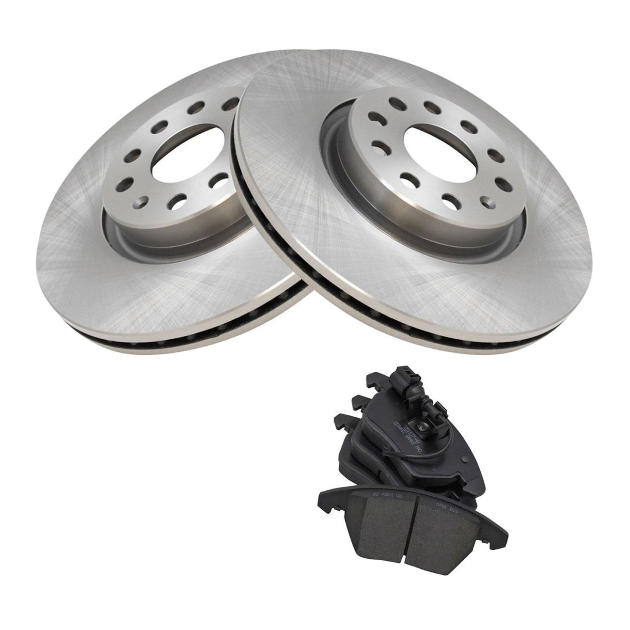 Front Ceramic Brake Pad & Rotor Set For A3 TT VW Eos Jetta GTI Passat