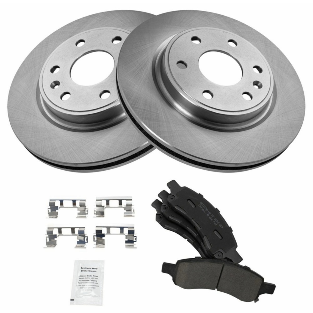 Rotor & Posi Ceramic Brake Pad Front Kit For Acadia Enclave Outlook Traverse