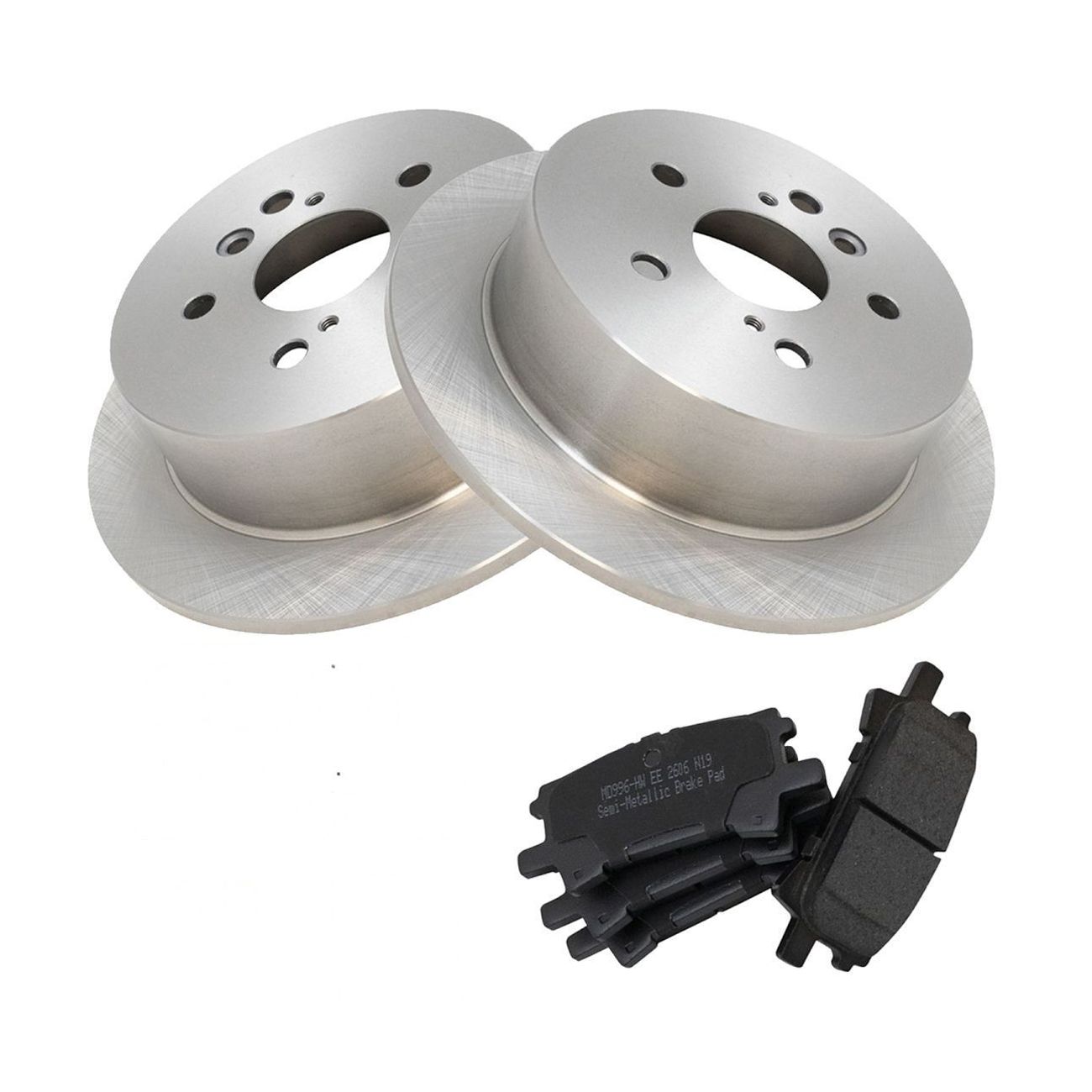 For Highlander RX330 RX350 RX400h Rear Posi Metallic Brake Pad & Rotor Kit