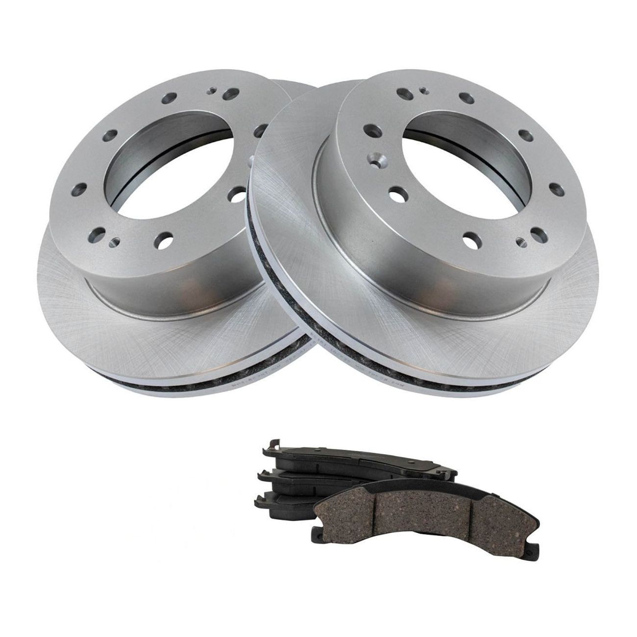 Front Ceramic Disc Brake Pads & Rotor Kit For Chevy GMC Pickup SUV Truck