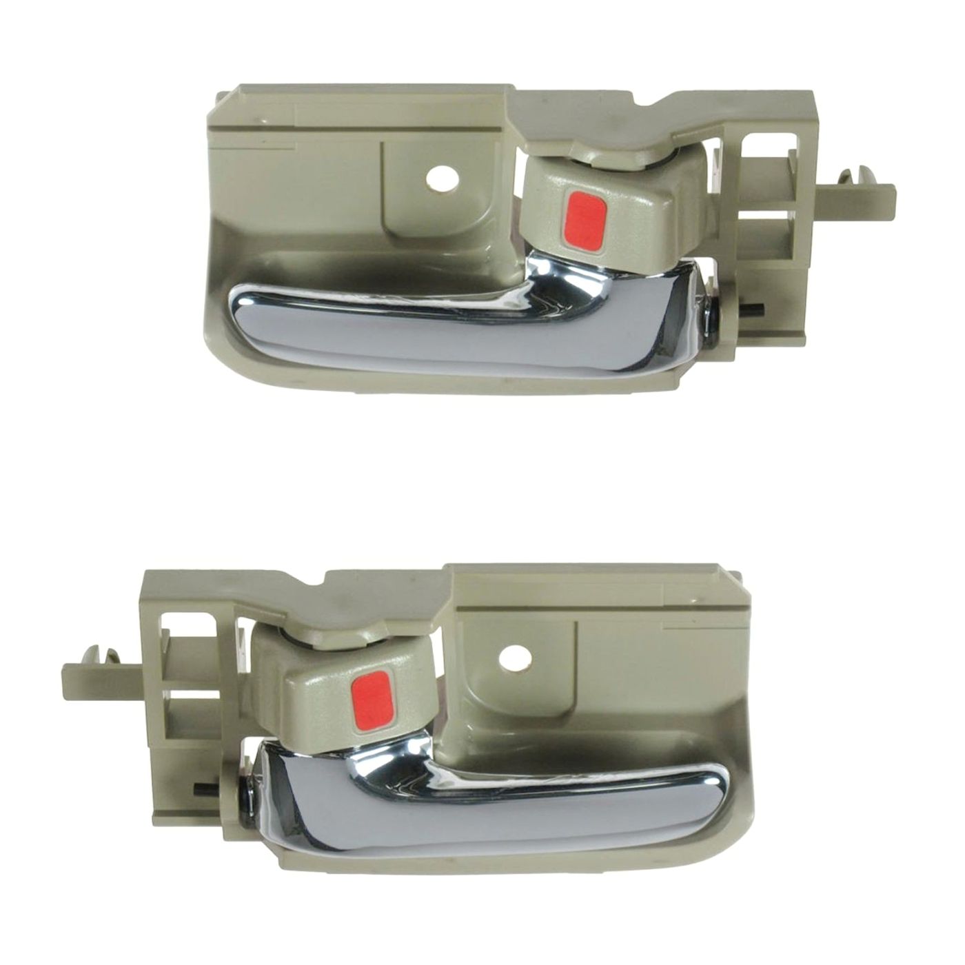 For 03-08 Corolla Sedan Tan & Chrome Interior Inside Door Handle Set Of 2 Kit