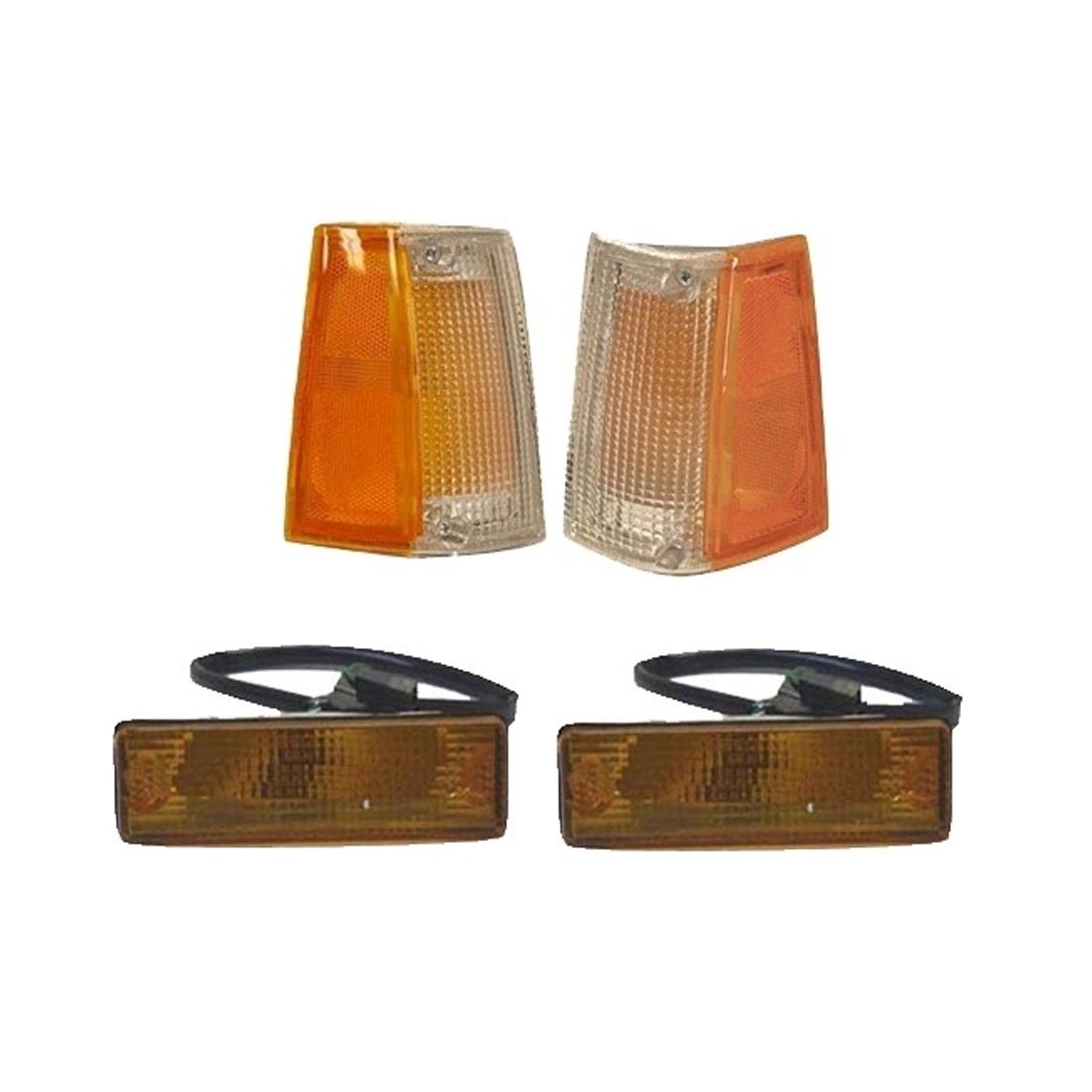 Park Light Side Marker Light 4pcs For 86-87 B2000 LX Extended Cab Pickup Pickup