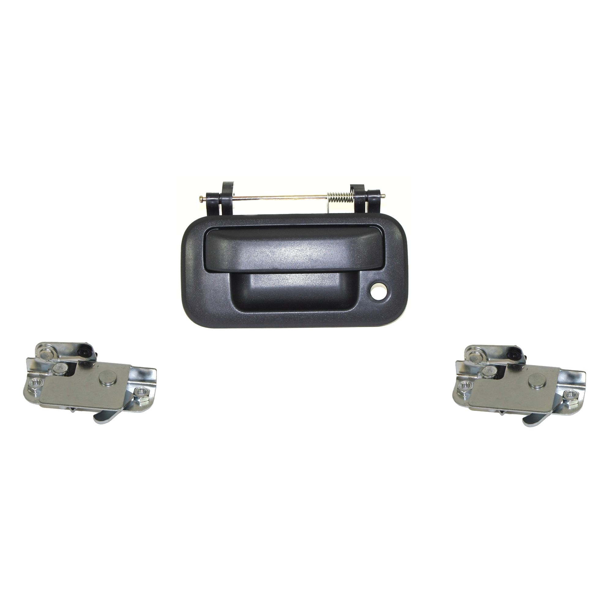 For 08-16 F-250 Super Duty Lariat Tailgate Latch Handle Black With Lock Hole