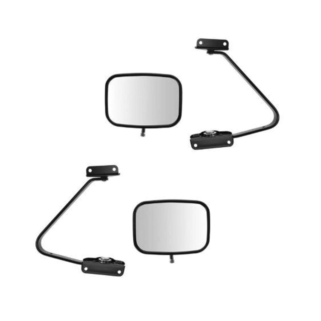 Mirrors Manual Swing Lock 5" X 8" Black LH RH Pair For 1980-1997 Ford