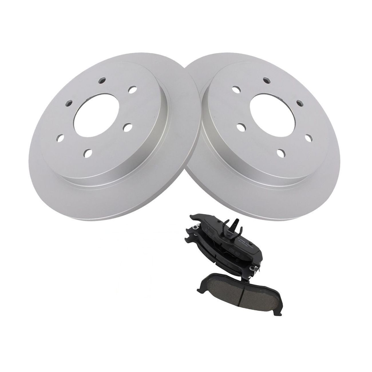 Rear Ceramic Brake Pad & Coated Rotor Kit For Infiniti QX56 Armada Titan