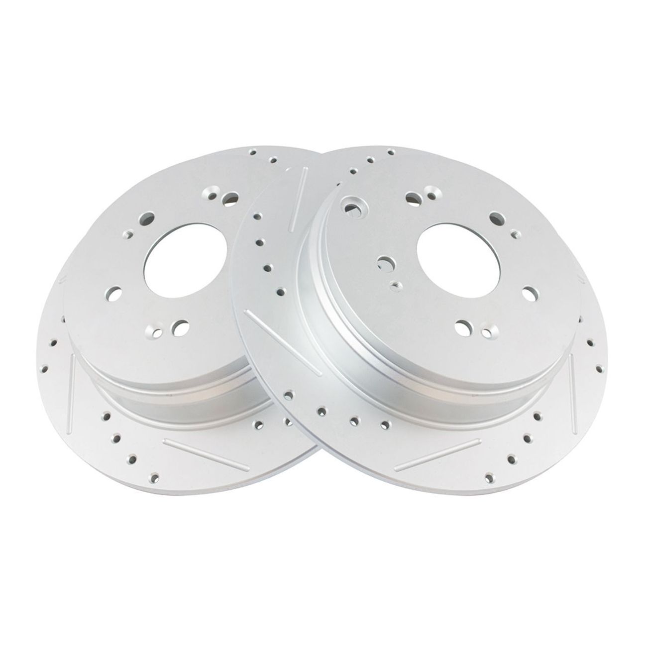 For Acura 07-18 RDX Honda 05-16 CR-V Brake Rotor Drilled & Slotted Coated Rear