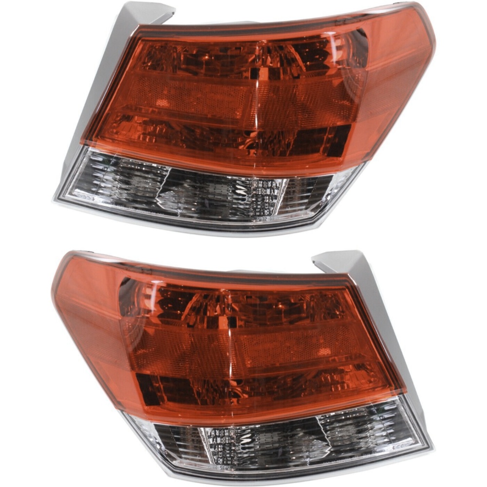 Halogen Tail Light Set For Subaru 2010-2014 Legacy Sedan Outer Clear Lens 2Pcs