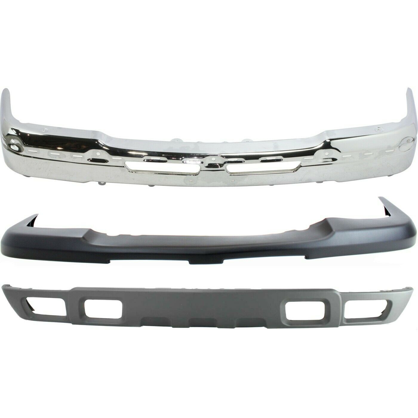 Bumper Cover Kit For 2002-2007 Avalanche Classic Silverado Front 3pc