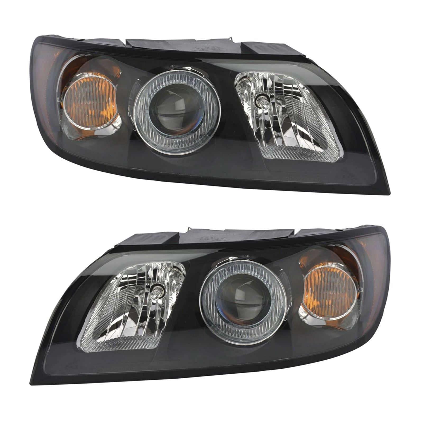 For Volvo 2004-2007 S40 2005-2007 V50 Headlights Headlamps Left & Right Set