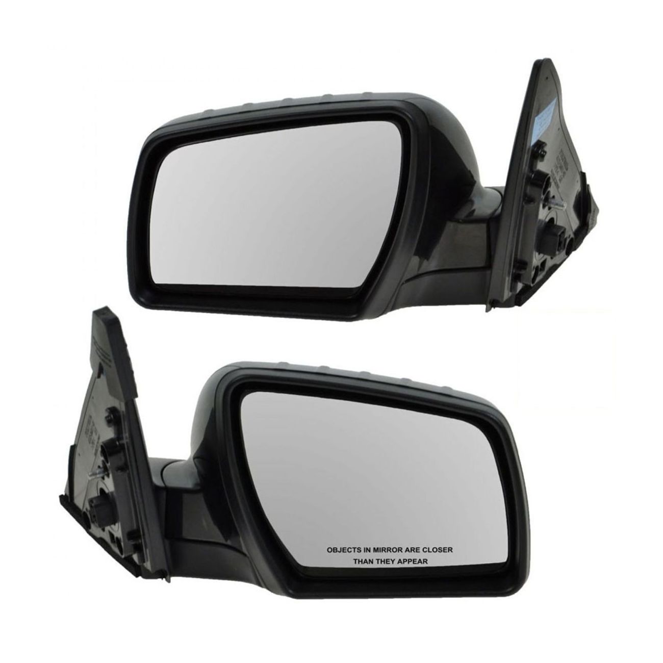 For 2010-2011 Kia Soul Hatchback Mirrors Power Smooth Black Left & Right Set