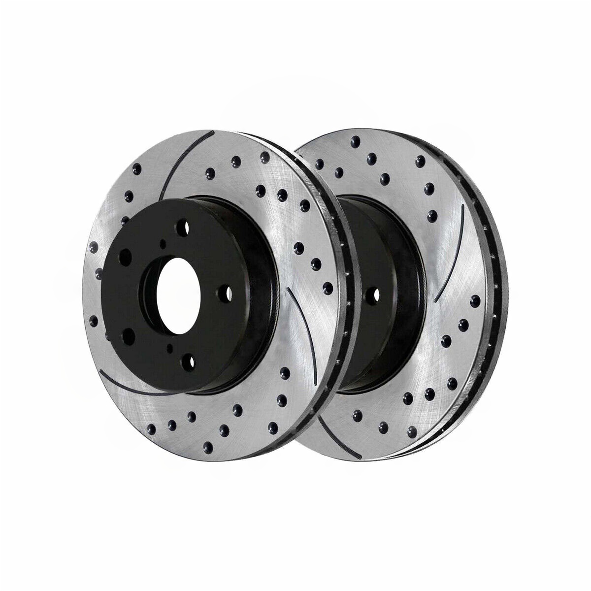 Front Drilled Slotted Brake Rotors Pair 2 For Toyota Camry Avalon Sienna V6