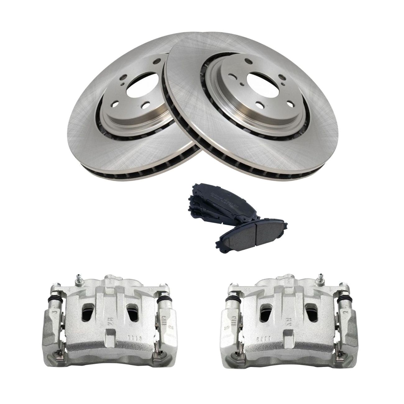 Front Brake Calipers Pads & Rotors Kit Fits 2010-2015 Lexus 2010-2018 Toyota